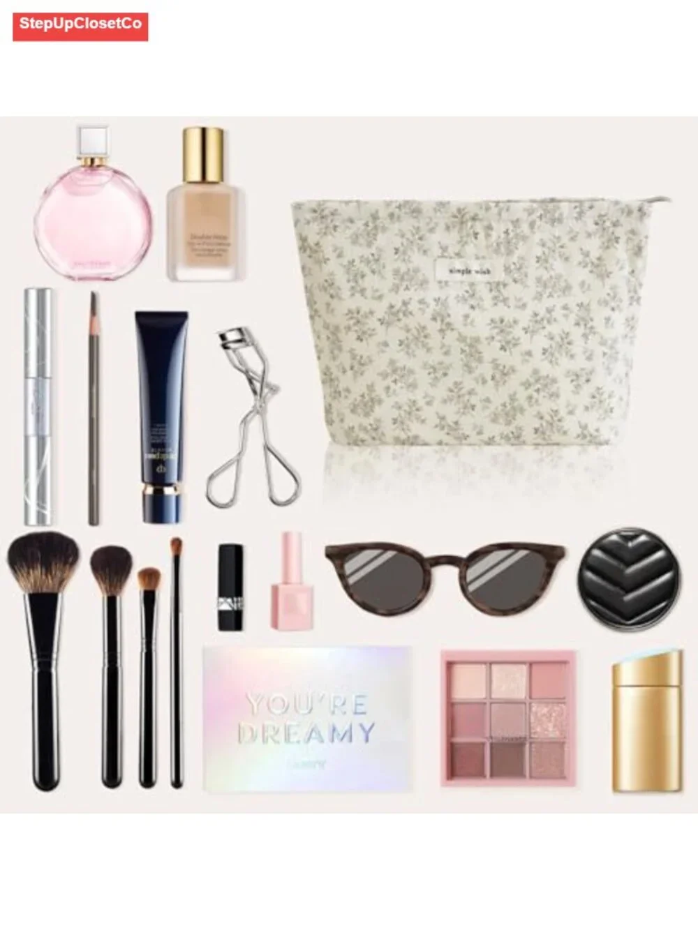 Canvas Lined Makeup Bag Travel Cosmetic Pouch Toiletry Organizer